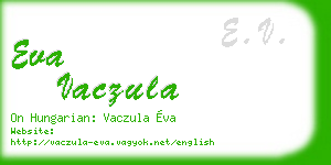 eva vaczula business card