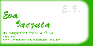 eva vaczula business card